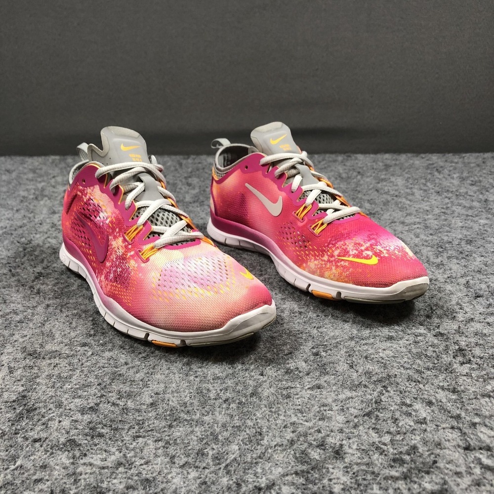 Nike Free 5.0 TR Fit 4 Shoes Womens 8‎ Pink Print Running Sneakers 629832-100